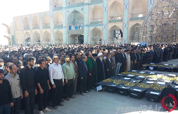 تشییع جان باختگان محور اقلید - یاسوج